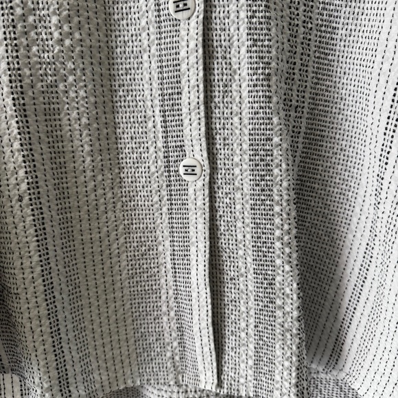 Habitat clothes to live in size small button down shirt white black spots - Picture 3 of 10